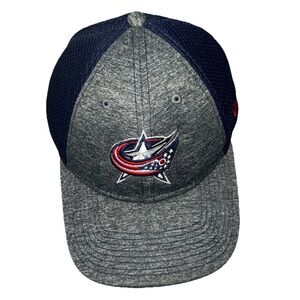 Columbus Blue Jackets Structured Logo Hat - Gray & Navy